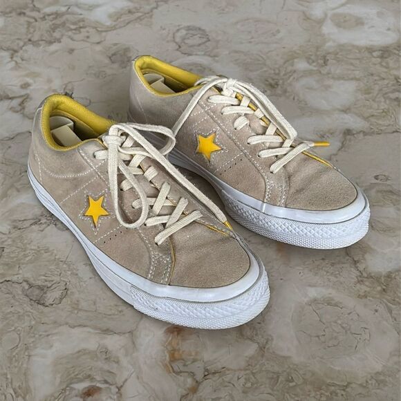 Converse One Star Low 'Beige Yellow' Suede Leather - Picture 2 of 13